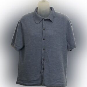 NAADAM Blue Short Sleeve 100% Cashmere Sweater | Sz M